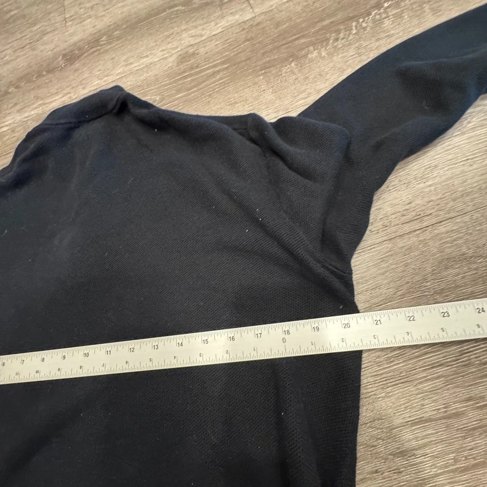 Polo Ralph Lauren‎ Sweater Men M Black Pima Cotton 1/4 Zip Mock Neck Pullover
